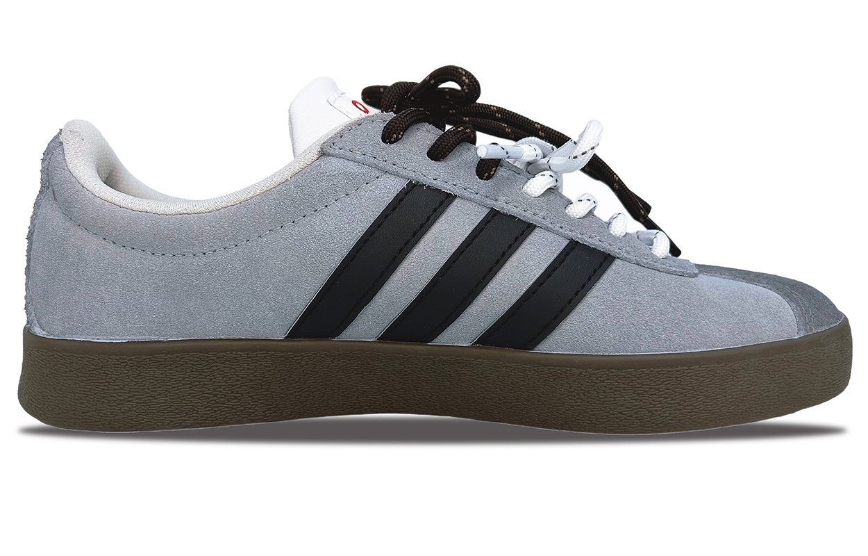 Adidas ВЛ Корт 2.0 Амортизирующие износостойкие низкие скейтбордские кроссовки унисекс серо-черные, цвет Gray — фото 3