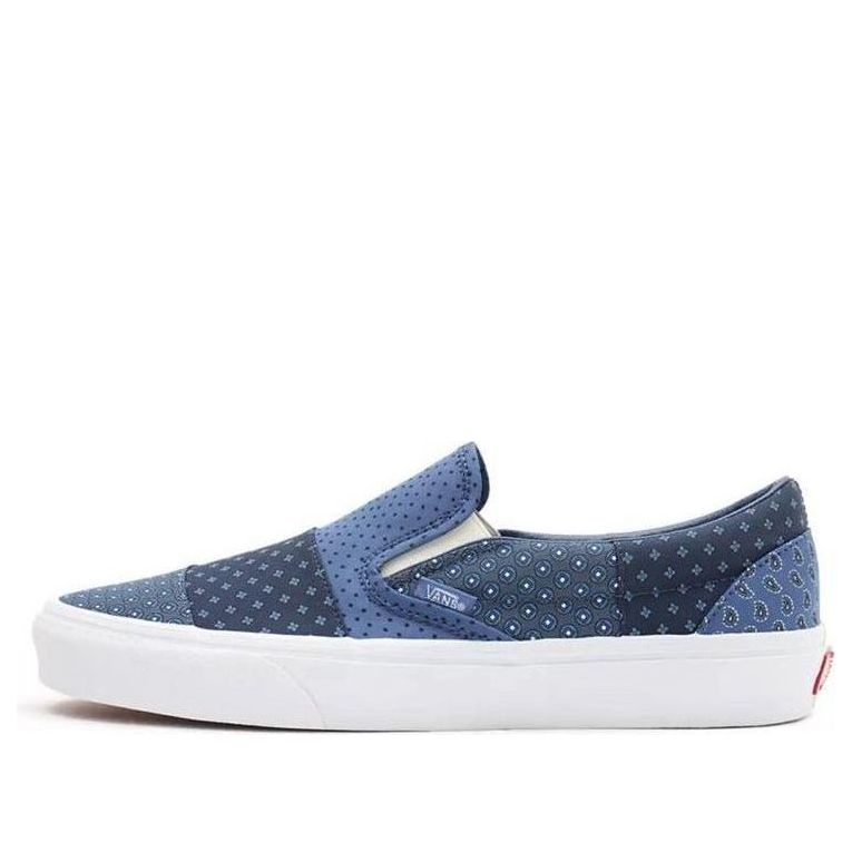 

Кеды Vans Classic Slip-On 'Tie Print Patchwork', синий
