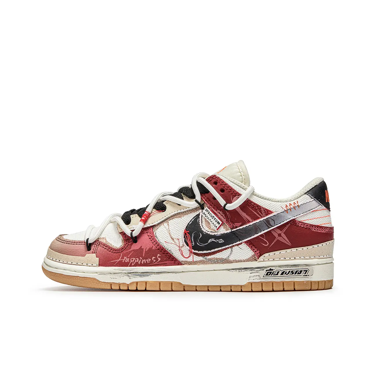 Nike Кроссовки для скейтбординга Dunk унисекс, низкие, оранжевые/красные