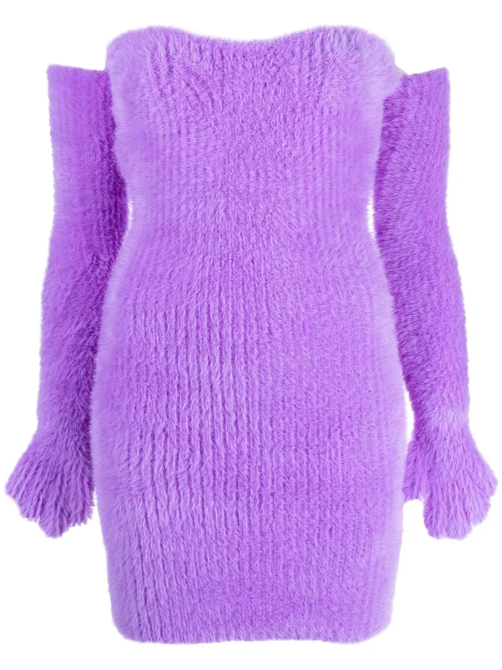

Платье мини Fuzzy Gloves OFF-WHITE, фиолетовый