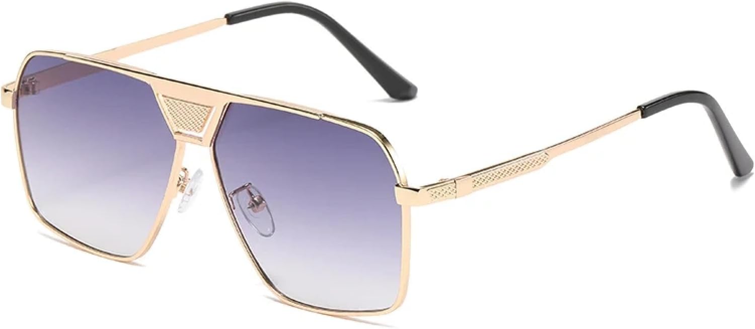 

Солнцезащитные очки с защитой от УФ-излучения UV400 | Легкая оправа | Для женщин и мужчин | Для занятий спортом на открытом воздухе и вождения DSVIGF, Gold Gradient Purple