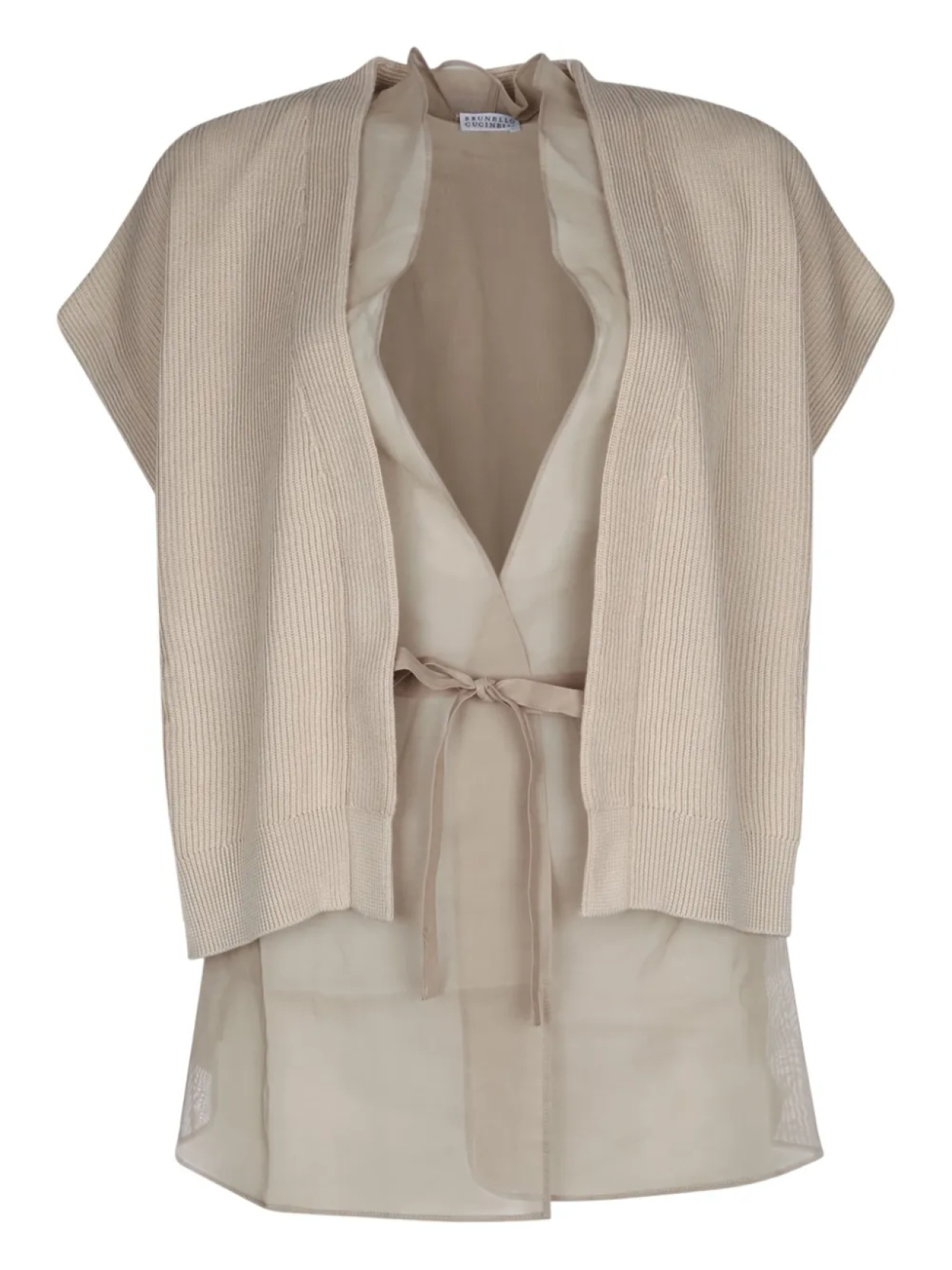 

Хлопковый кардиган Brunello Cucinelli, нейтральный