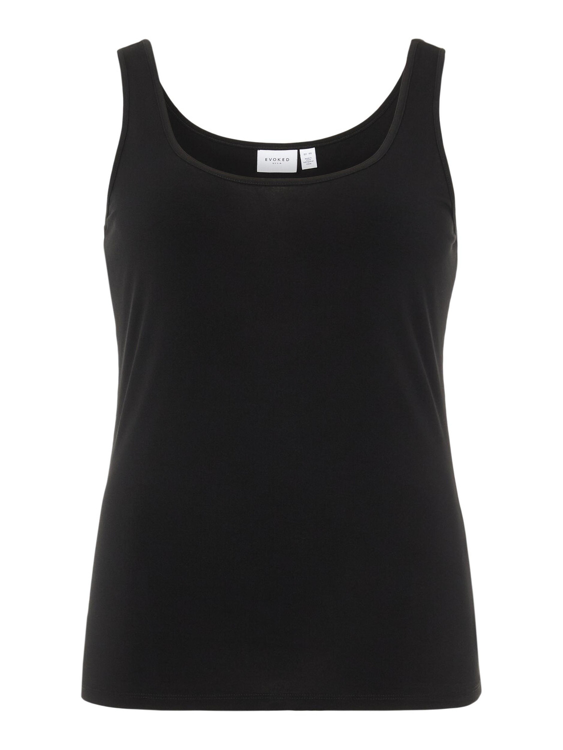 

Топ Vila Langes Tank Plus Size Übergrößen Ärmelloses Basic VIJENNI, черный