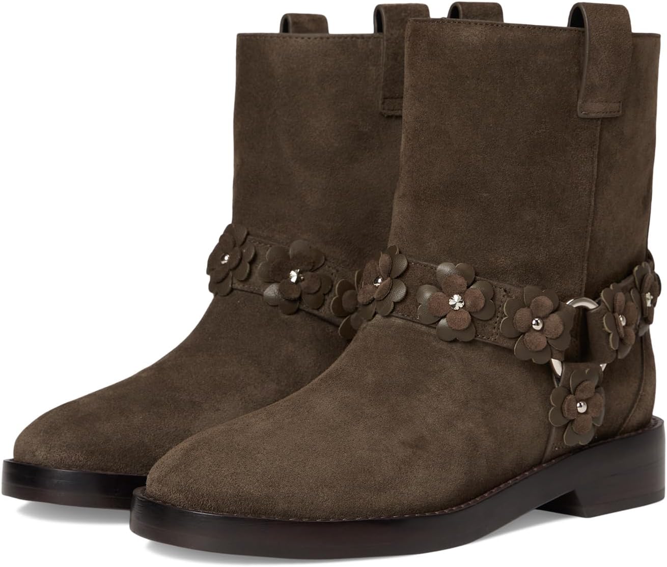 Ботинки Kate Spade New York Women's Spade Flower Garden Suede Moto Boots, Burnt Sage
