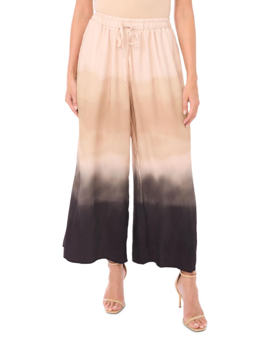 

Женские широкие брюки с присборенным рисунком в стиле тай-дай Vince Camuto, Natural Sand