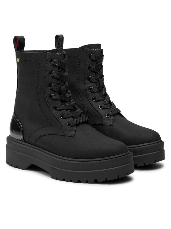 Ботильоны на шнуровке Tommy Hilfiger Flag Ventile Lace Up Boot FW0FW08287, черный — фото 2