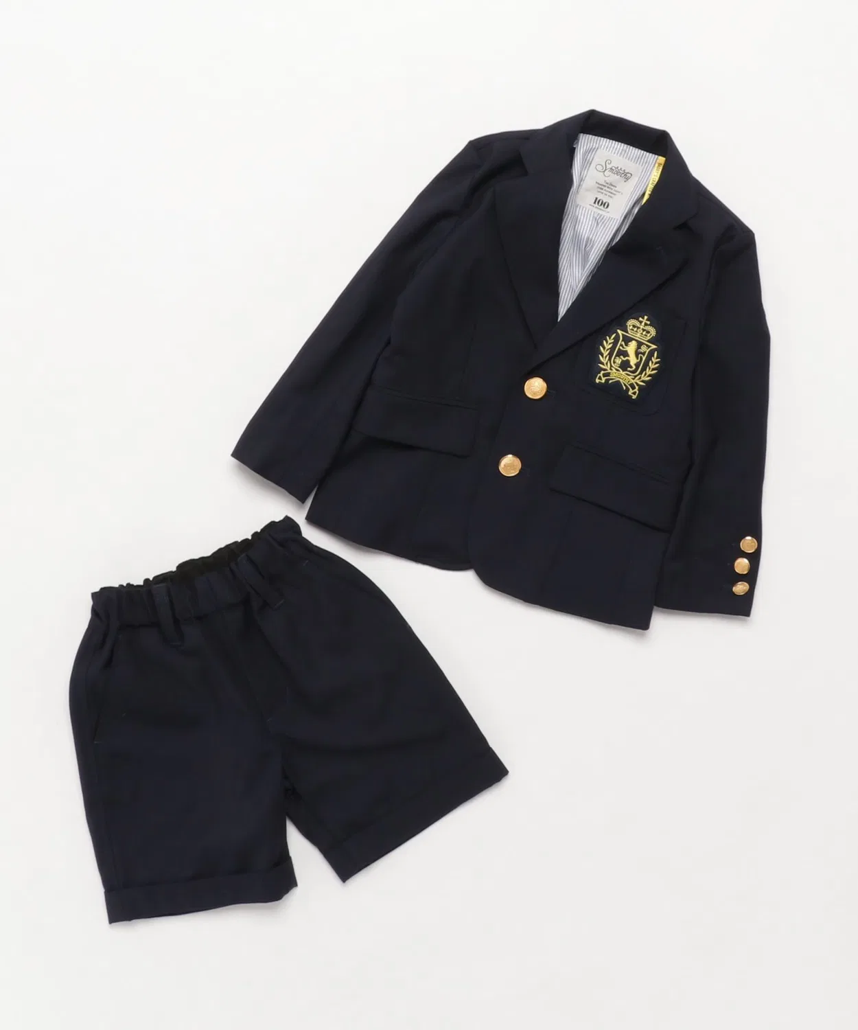 Детский костюм-двойка с пиджаком и брюками Smoothy Navy Blazer Set, тёмно-синий — фото 4