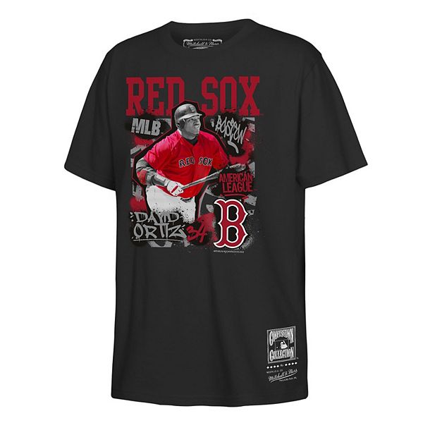 Футболка Youth David Ortiz Boston Red Sox Cooperstown Star Moment черная Mitchell & Ness — фото 2