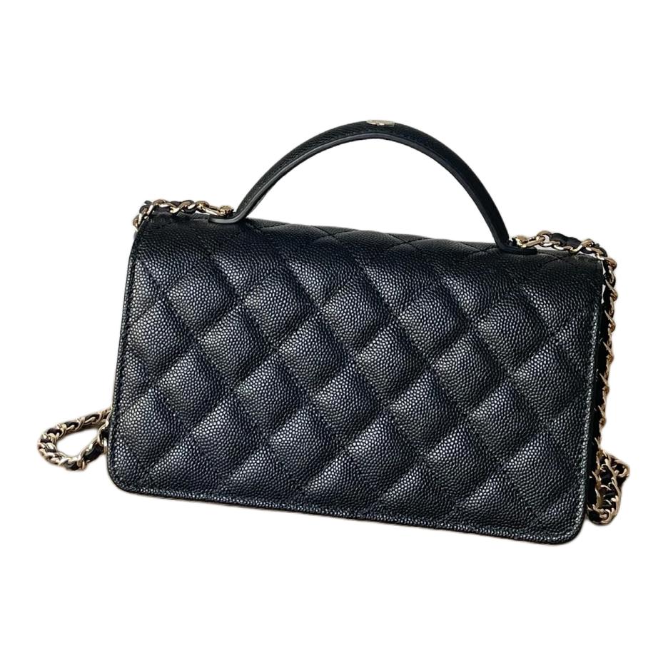 CHANEL Кожаный багажник, сумка через плечо, кроссбоди, женская сумка black — фото 3