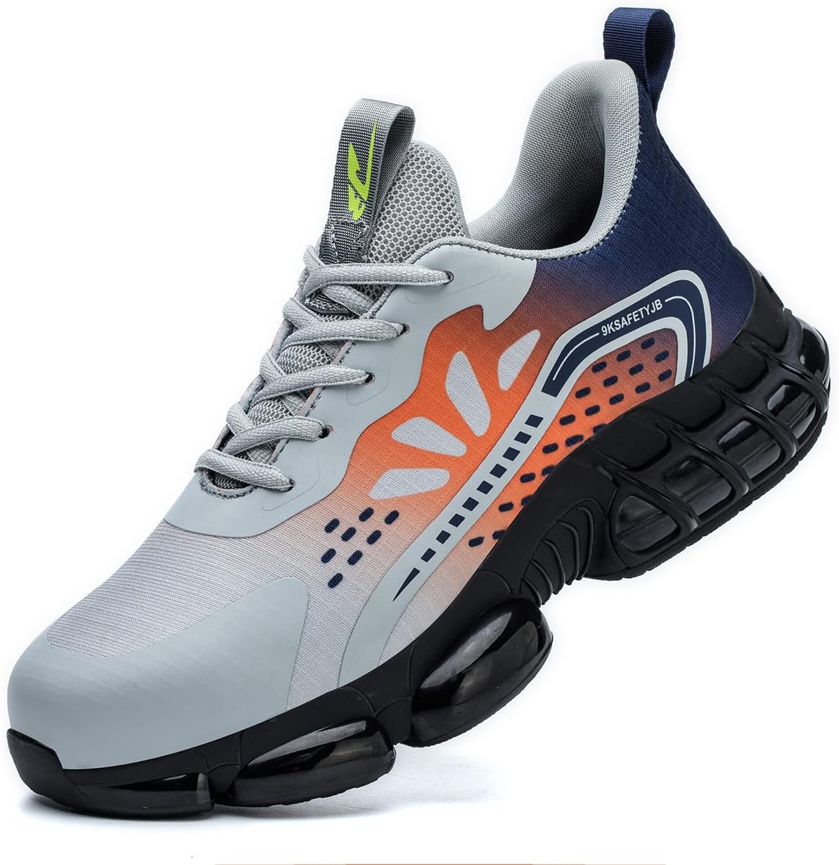 

Мужские кроссовки Micoklinlin с защитным стальным носком, легкие, дышащие, противоскользящие, модные походные обувь, оранжевый
