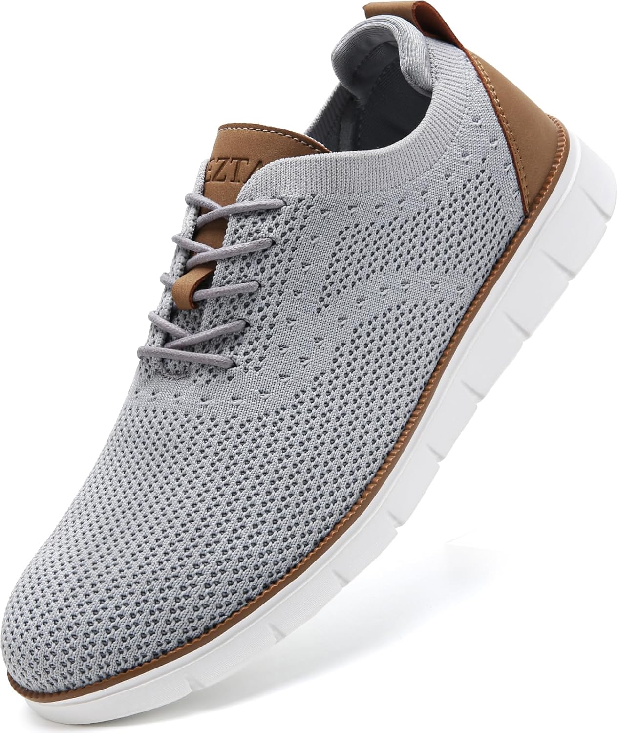 

Мужские повседневные оксфорды-кроссовки для бизнеса, сетчатые, дышащие, легкие, для ходьбы, удобные для тенниса Lezta, светло-серый