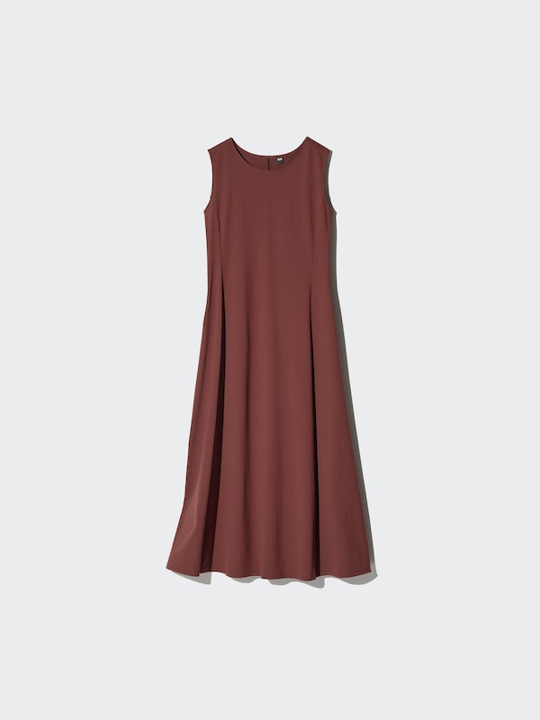 Ультраэластичное платье AIRism без рукавов Uniqlo, 38 dark brown — фото 3
