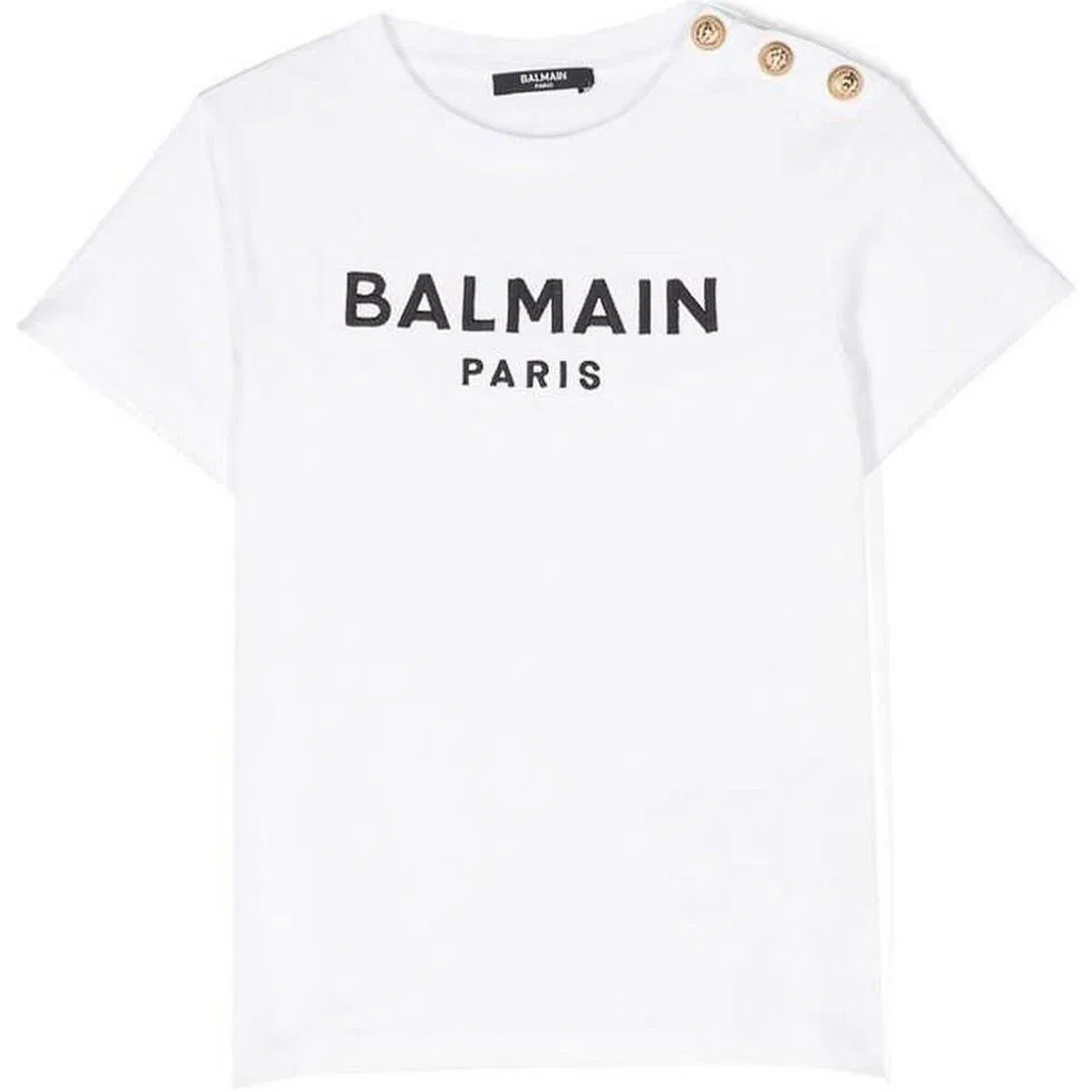 Футболка детская с коротким рукавом BALMAIN, White