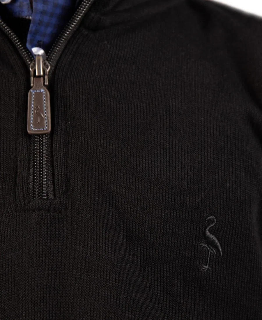 Свитшот с четверть-застежкой Boys' 8-20 French Rib Quarter Zip Tailorbyrd, Black — фото 4