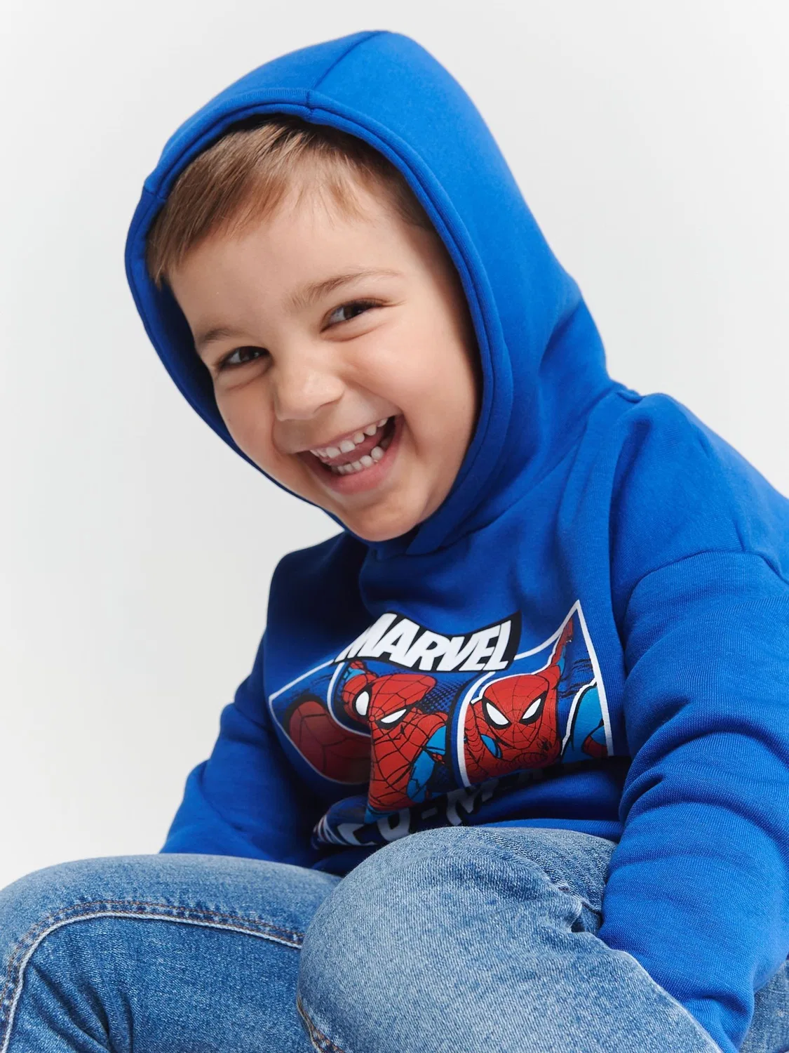 Худи Spiderman Brand Threads, синий — фото 4