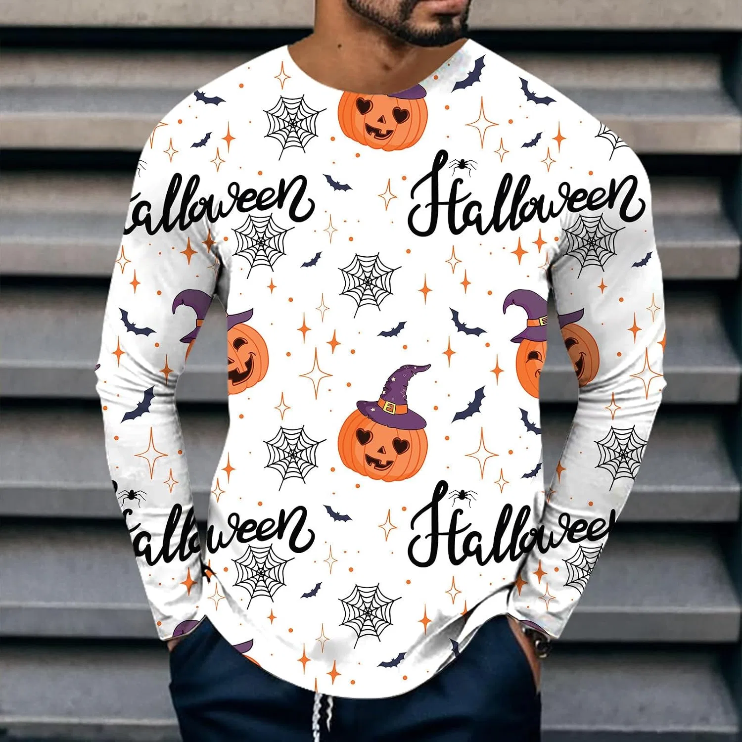 Мужская футболка с принтом Halloween Terrifier, White — фото 3