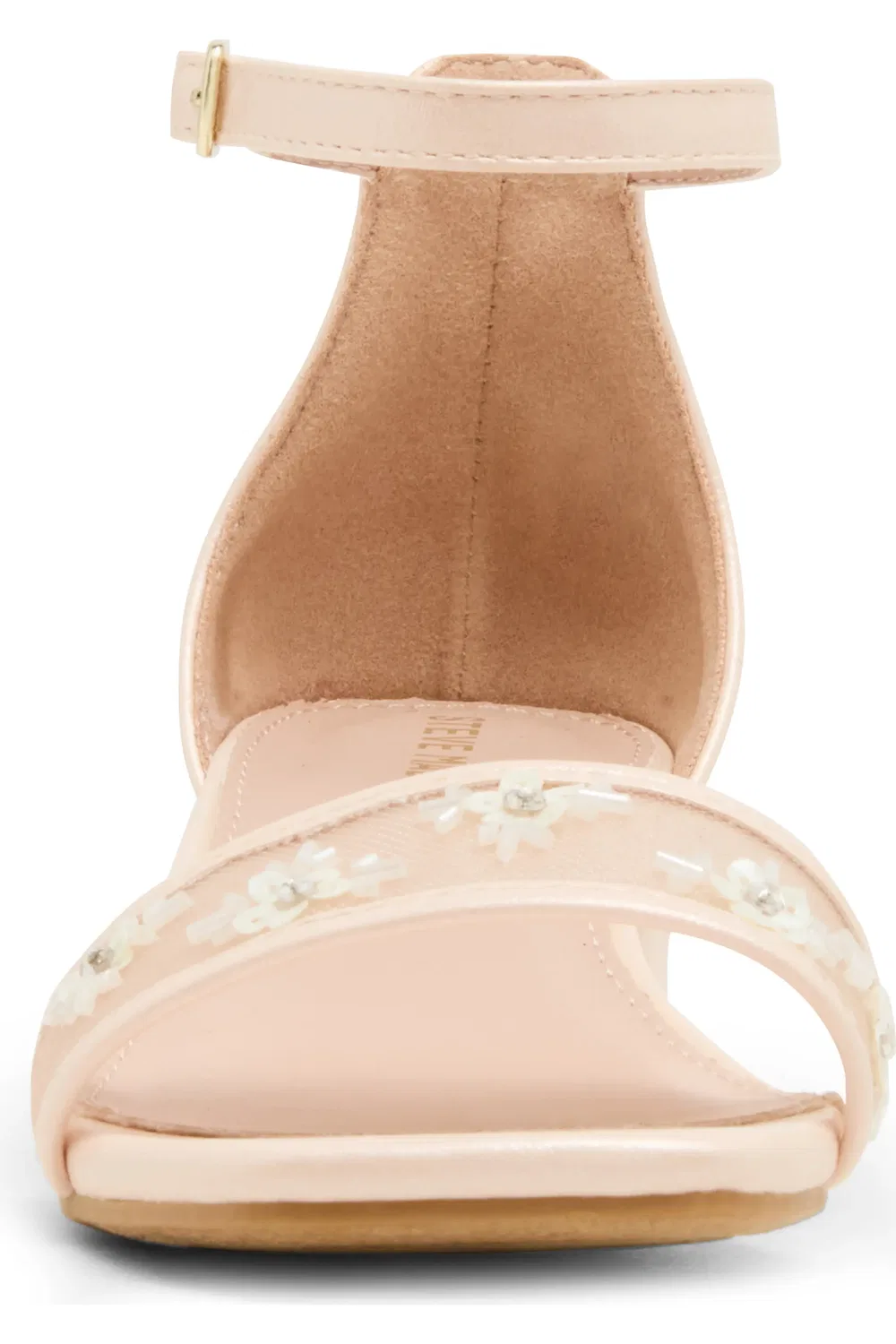 Детские сандалии на каблуке с блестками JAaliyah Steve Madden, Natural — фото 3