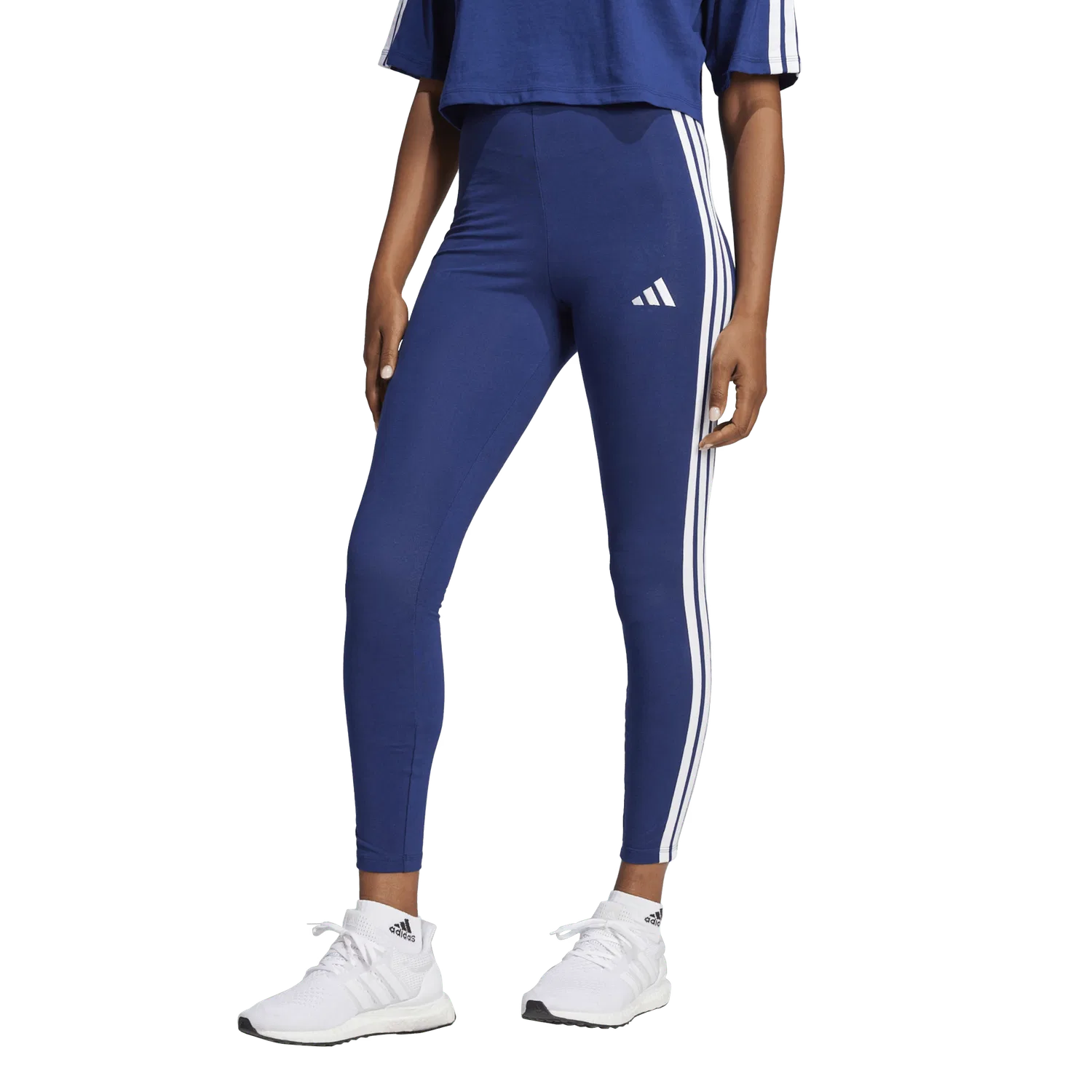 Женские леггинсы облегающие Adidas, синий — фото 2
