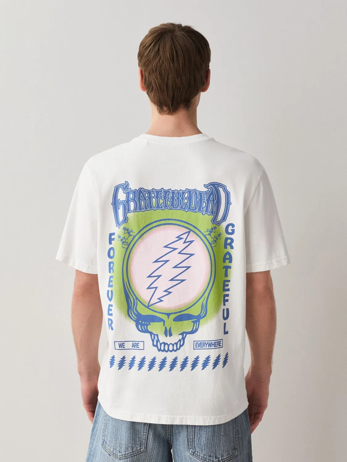 Футболка с графическим принтом Grateful Dead, Relaxed Fit Next, белый — фото 4