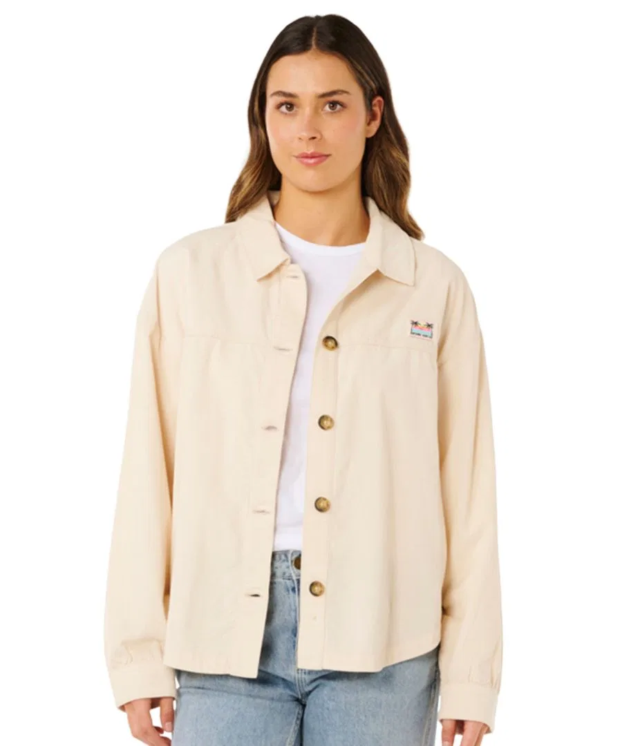 Женская куртка из хлопкового вельвета Keepsakes Washed Cord Rip Curl, Stone