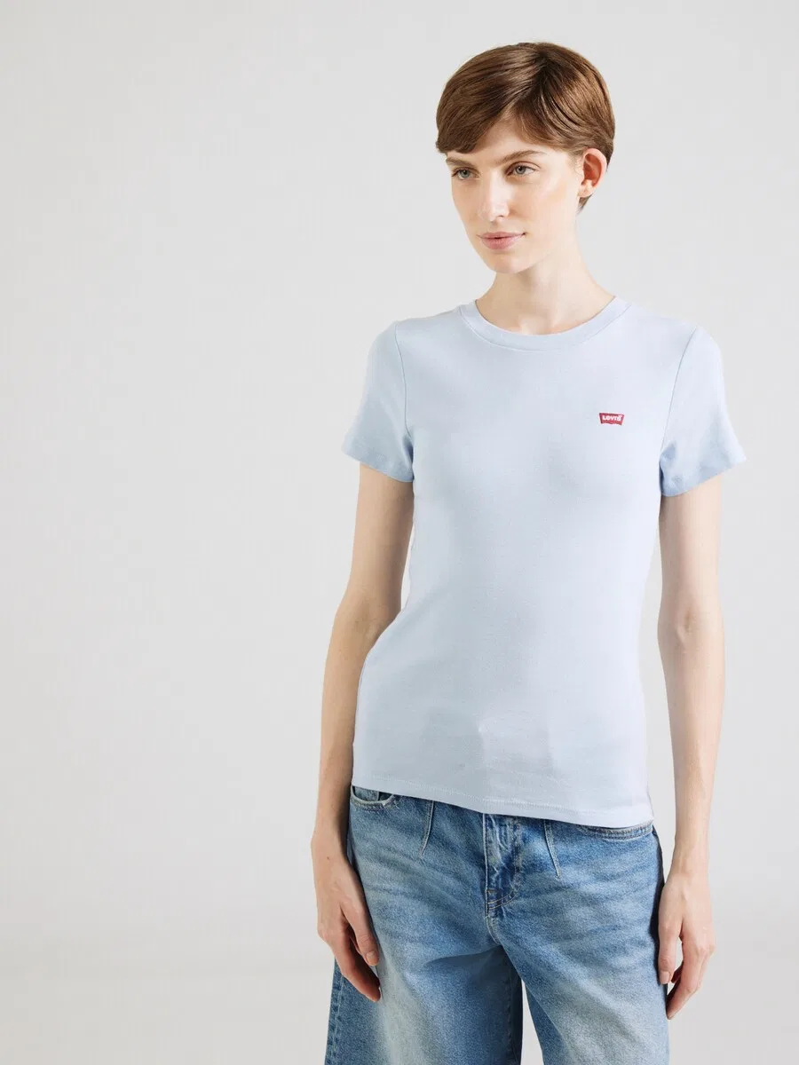 Комплект из двух футболок LEVI'S «Essential Tee» в пастельно-голубом и белом цветах — фото 3