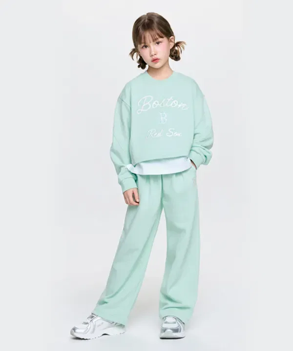 Спортивный комплект из футболки и свитшота, Sportive Athleisure, Mlb Kids, мятный — фото 3