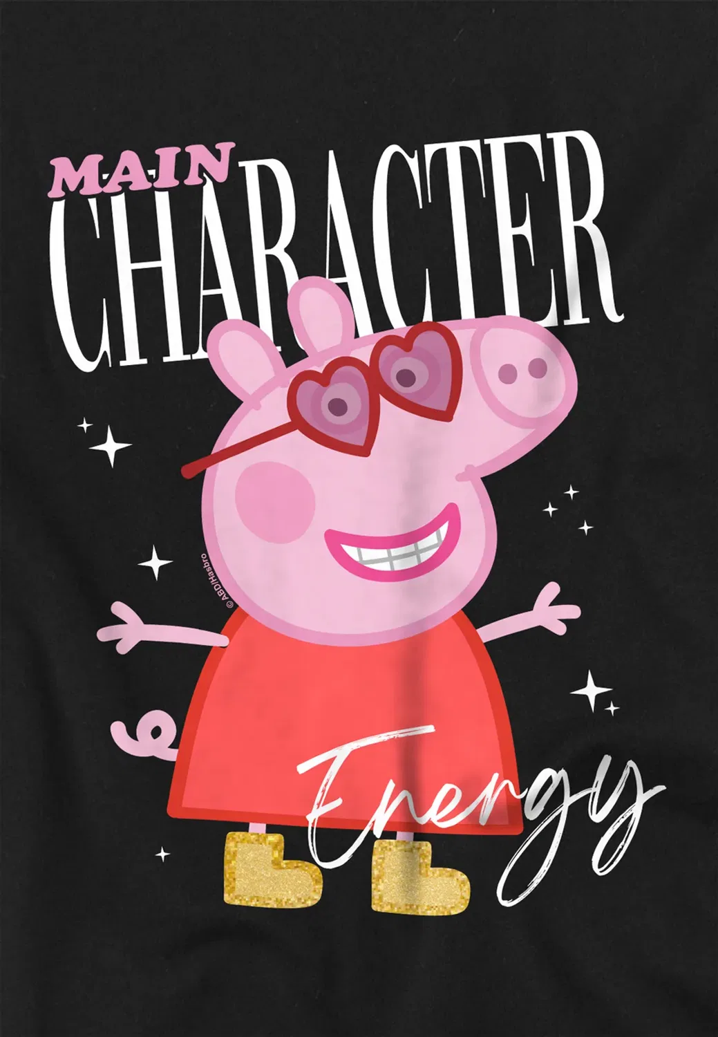 Детская футболка с принтом Peppa Pig Main Character Hasbro, Black — фото 2