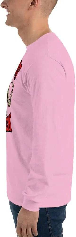 Мужская футболка с длинным рукавом с принтом Straightjacket Is the New Black, Light Pink — фото 2