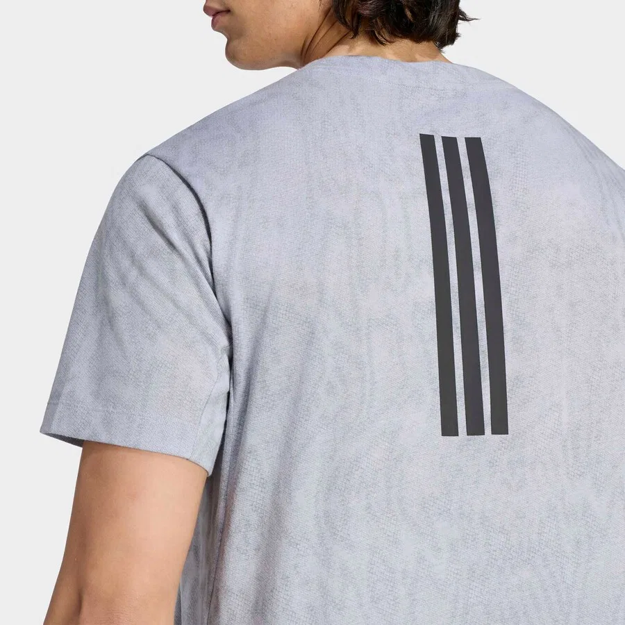 Футболка ADIDAS PERFORMANCE светло-серого цвета — фото 4