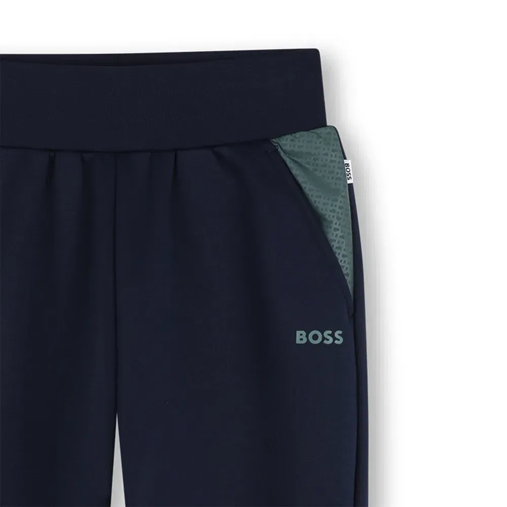 Детские спортивные брюки для мальчиков BOSS J52908, Blue — фото 3