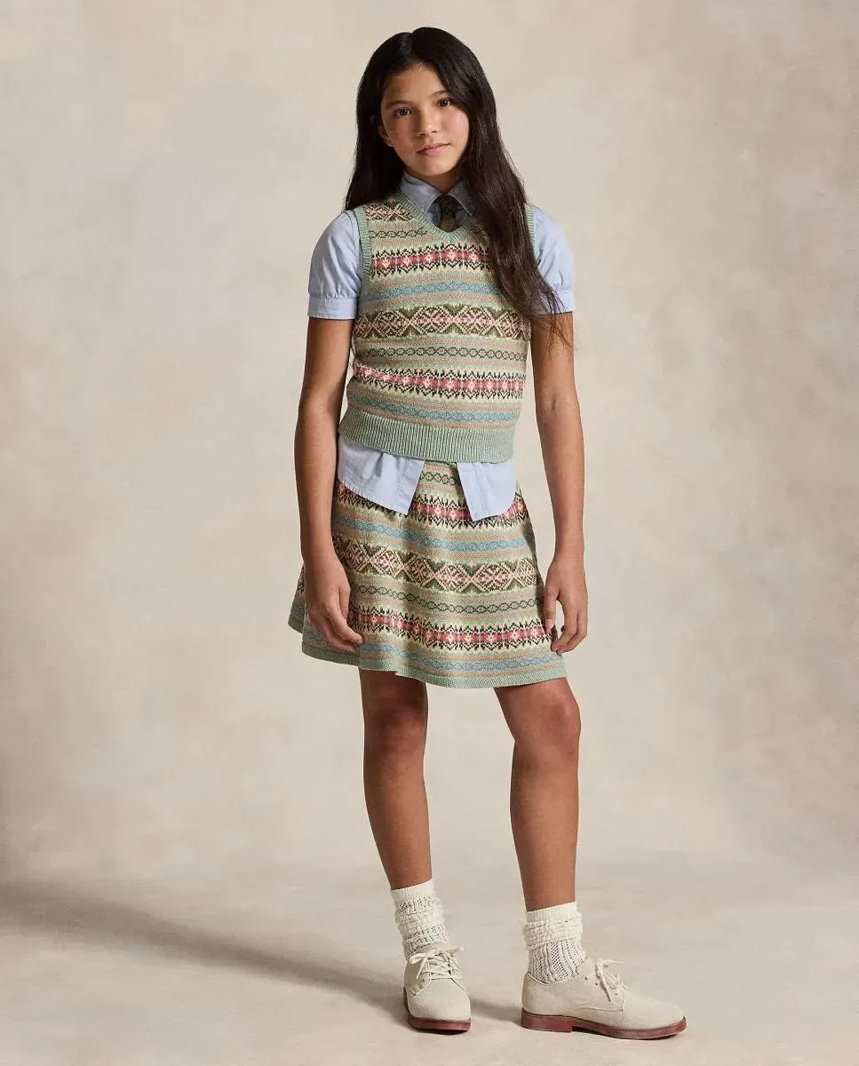 Детский комплект для девочек с принтом Fair Isle Polo Ralph Lauren, Multicolor