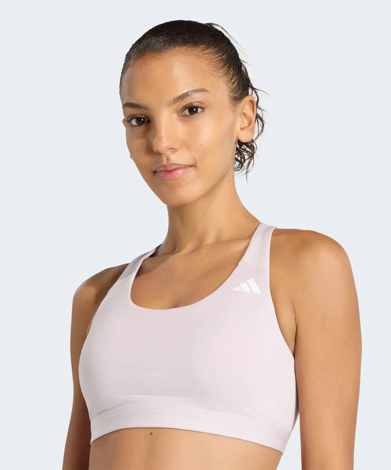 Женский спортивный бюстгальтер с средним уровнем поддержки, модель Optime Essentials Workout Medium Support Bra, Adidas, Purple — фото 3