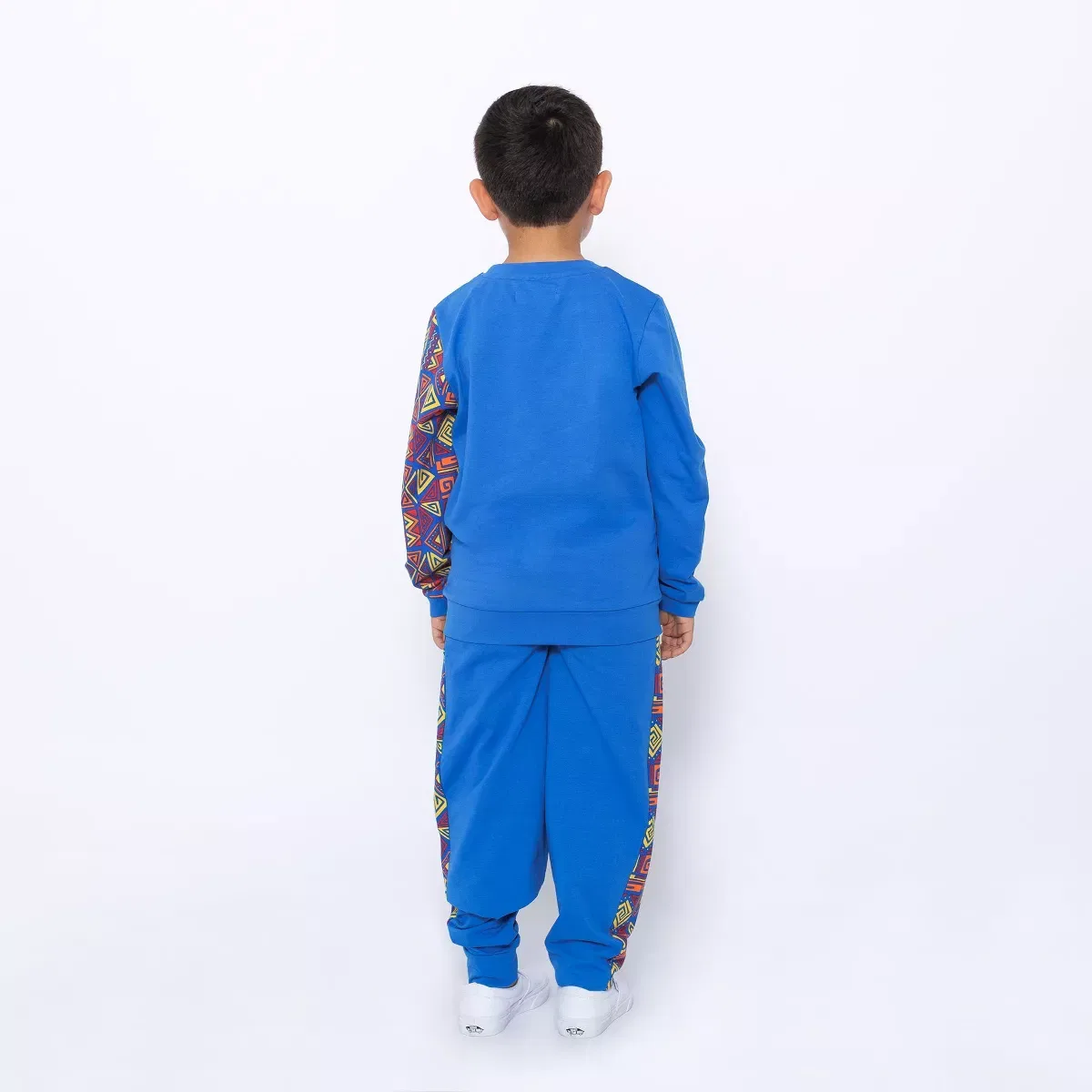 Детский комплект свитшота и джоггеров для мальчиков цвет-блок Mixed Up Clothing, Blue Multicolor — фото 4
