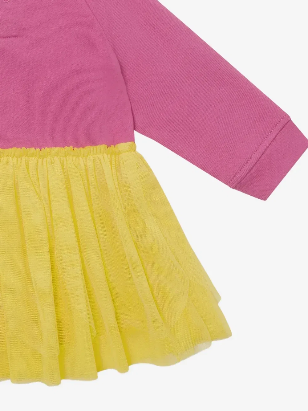 Платье с юбкой из тюля и графичным принтом Stella McCartney Kids, розовый — фото 4