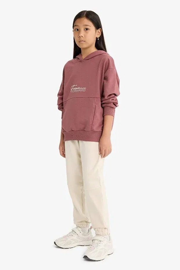 Детские спортивные штаны для девочек с карманами на резинке Defacto, Beige-Bg74