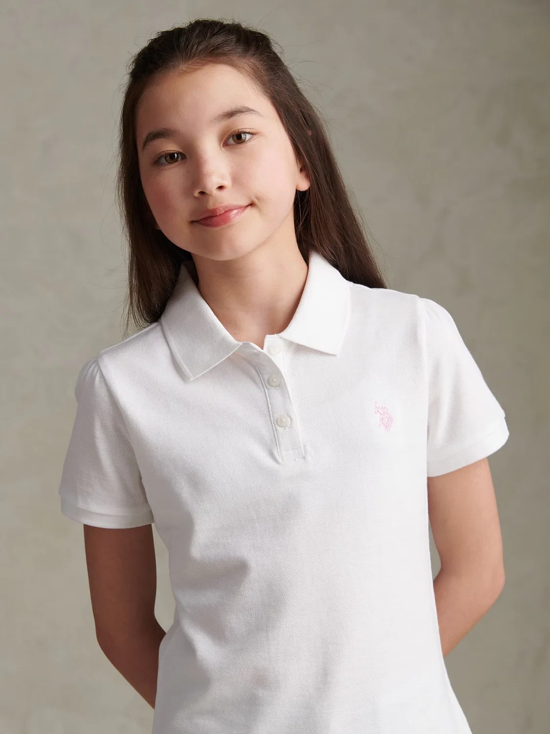 Поло U.S. Polo Assn., белый — фото 2