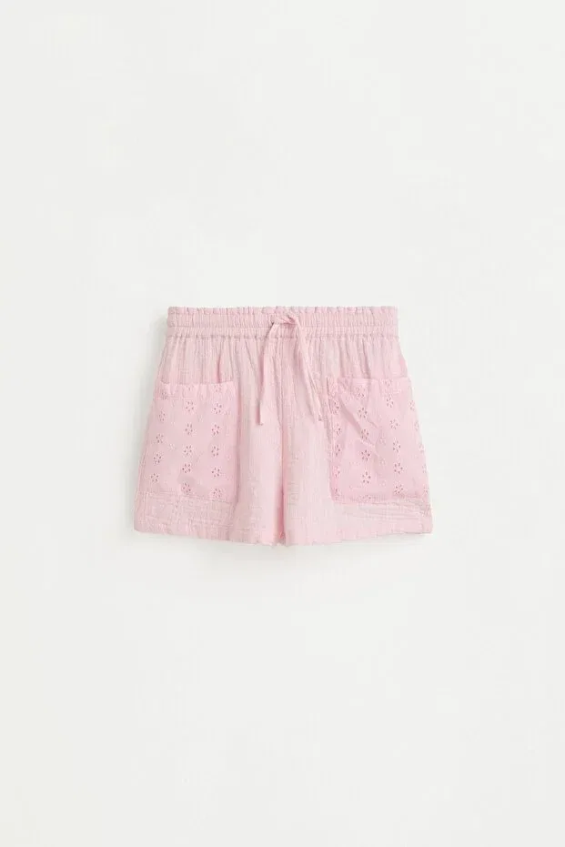Детские шорты для девочек хлопковые Double-Layered gauze shorts Lefties, Pink