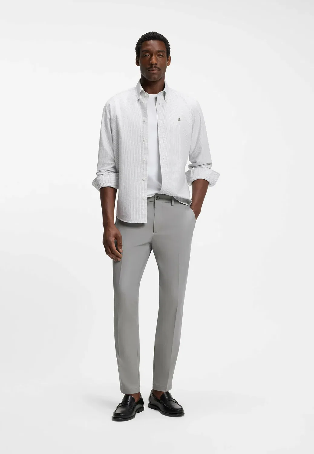 P-Kaiton1-Zip - чиносы Boss, Open Grey Nineteen — фото 2