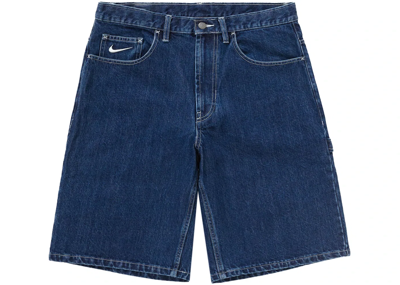 Мужские джинсовые шорты с принтом Supreme Nike Short, Indigo — фото 2