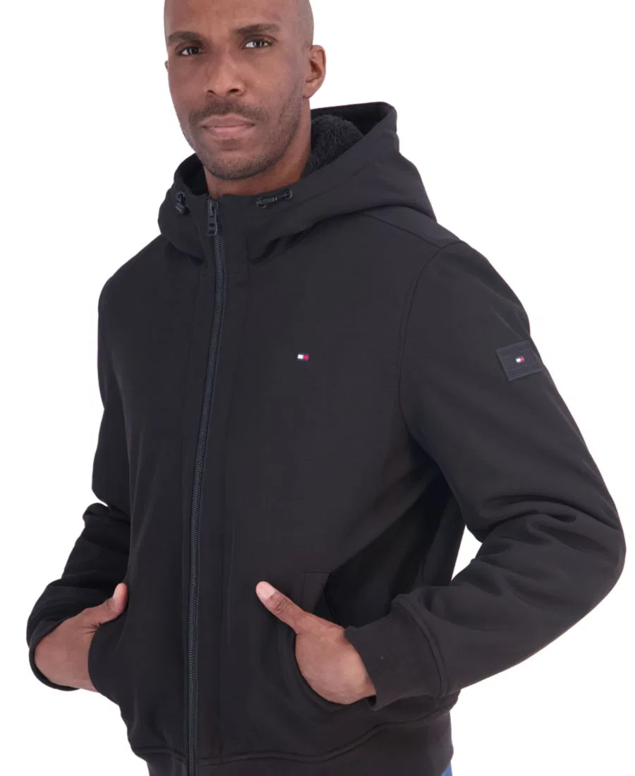 Куртка-бомбер с подкладкой из шерпы Tommy Hilfiger, Black — фото 3