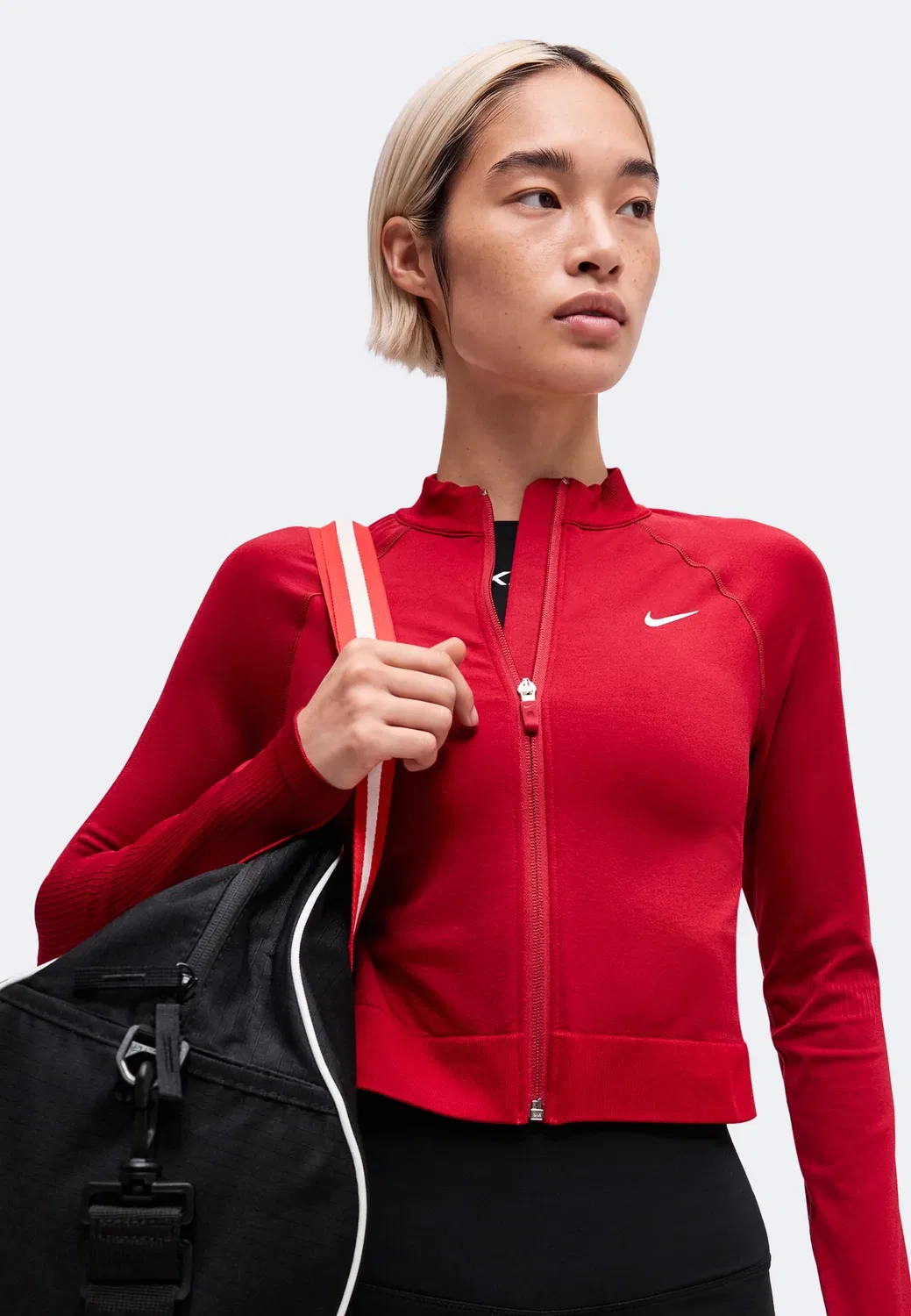 Средний слой - тренировочная куртка Nike Performance, Tough Red/White — фото 4