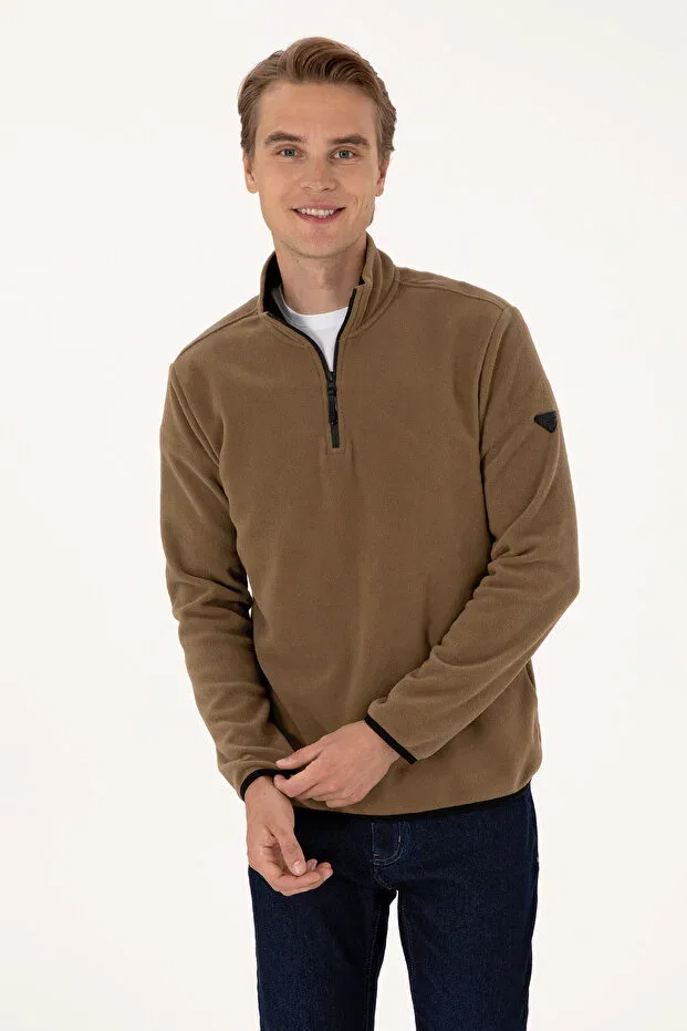 Мужские свитшот из флиса U.S. Polo Assn., Khaki