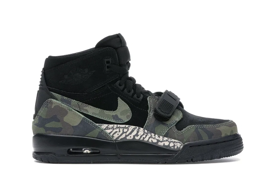 Детские кроссовки Lifestyle Jordan Legacy 312 Jordan, Black/Camo Green-Volt
