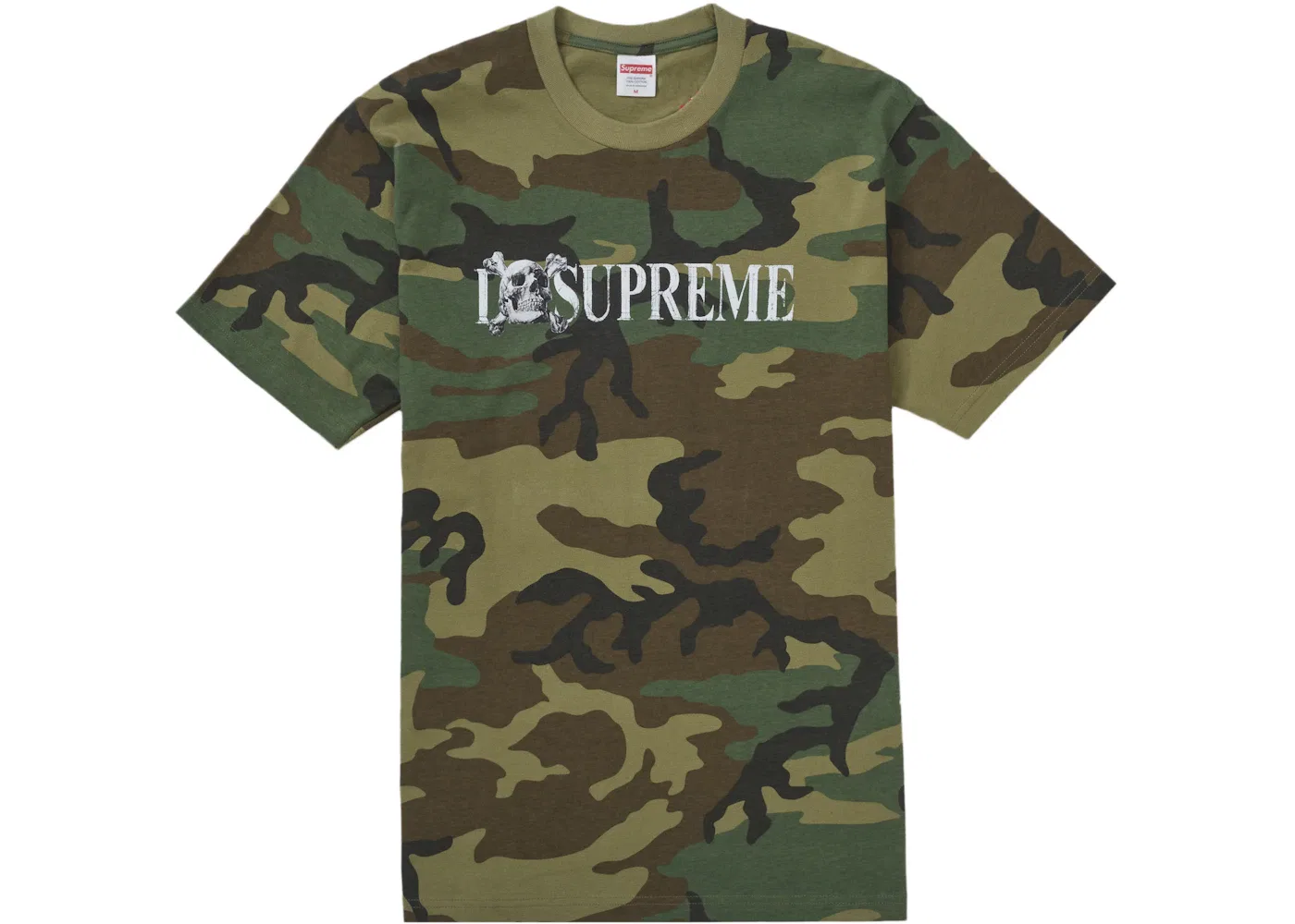 Мужская футболка с принтом Skull Tee Supreme, Woodland Camo
