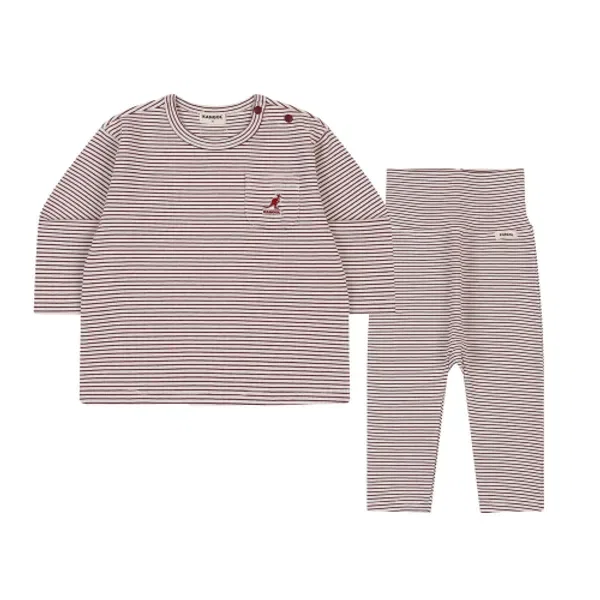 Футболка с длинным рукавом полосатая, rc 0901 Kangol Kids, красный