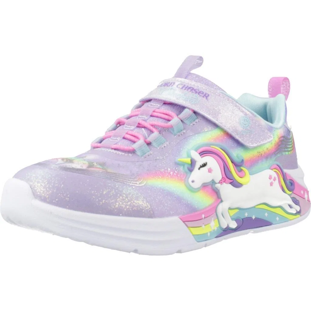Детские кроссовки с принтом Unicorn Chaser Skechers, Royal Purple Multicolor Pink