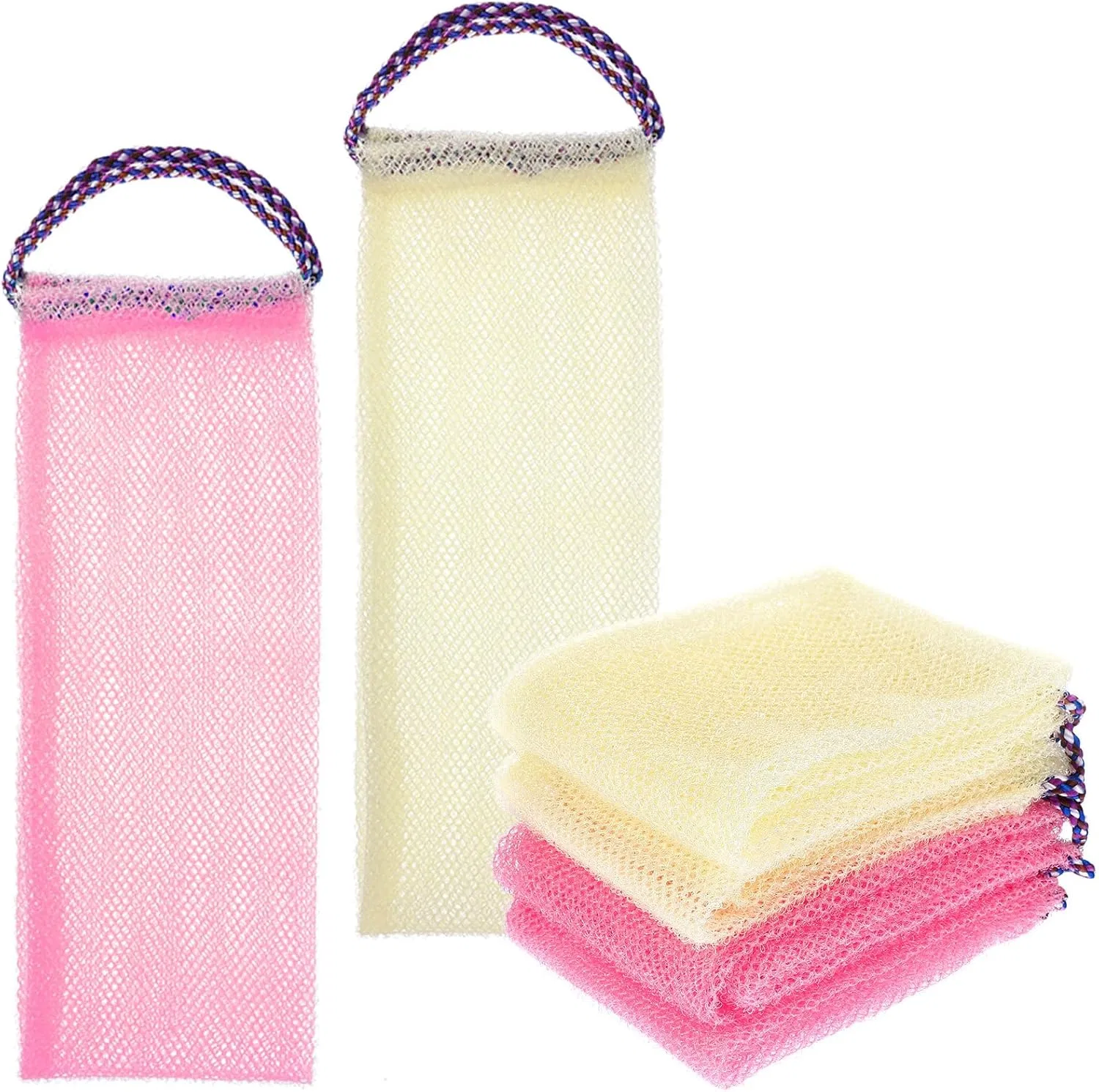Набор скрабов для тела Nylon, 4 шт, Abaodam, 75x14 см
