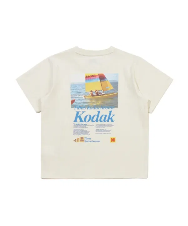 Футболка с графическим принтом, Kodak Kids, айвори