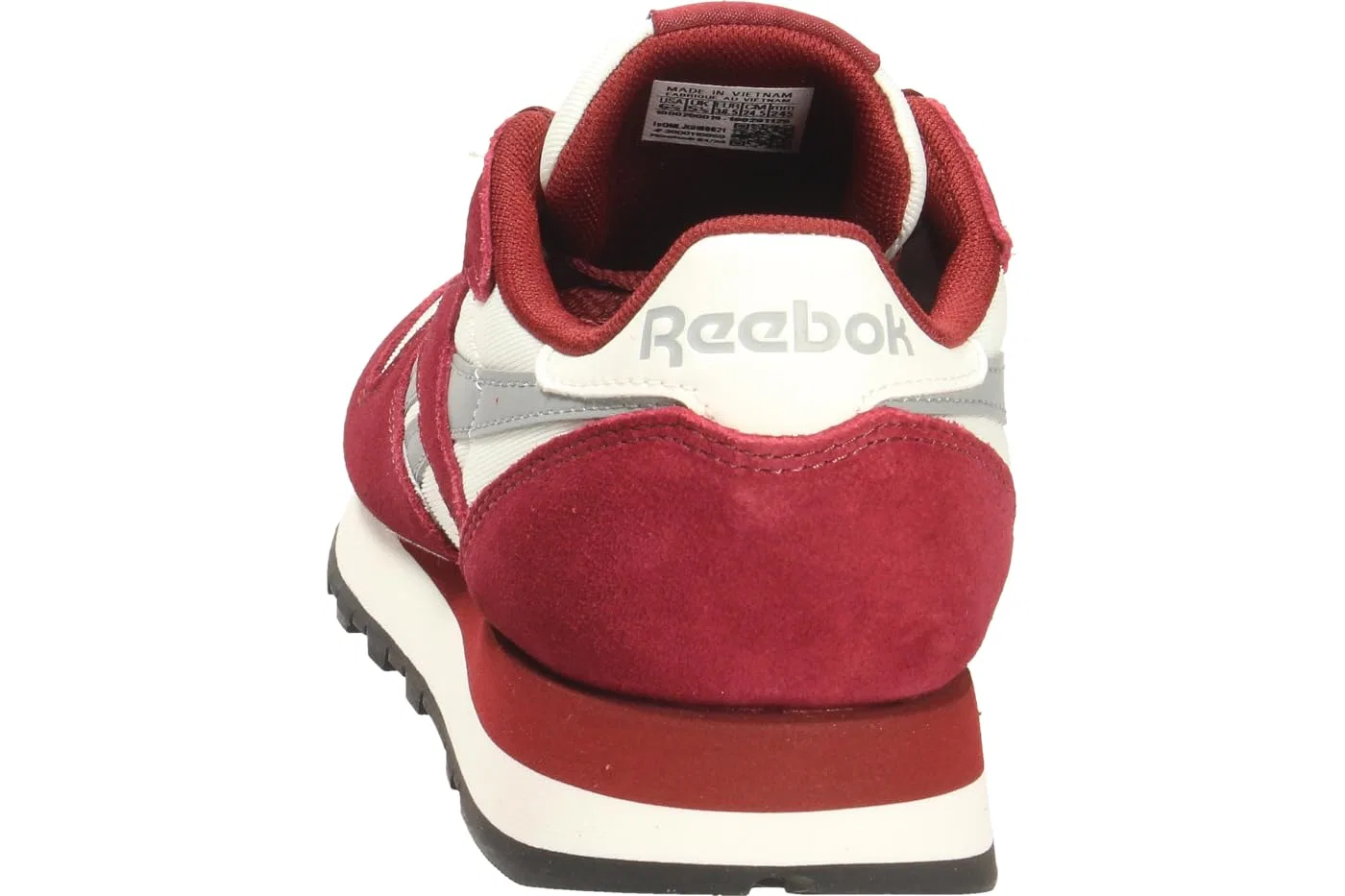 Детские кроссовки для девочек Classic Leather Reebok, Rich Maroon Chalk Grey 3 — фото 4