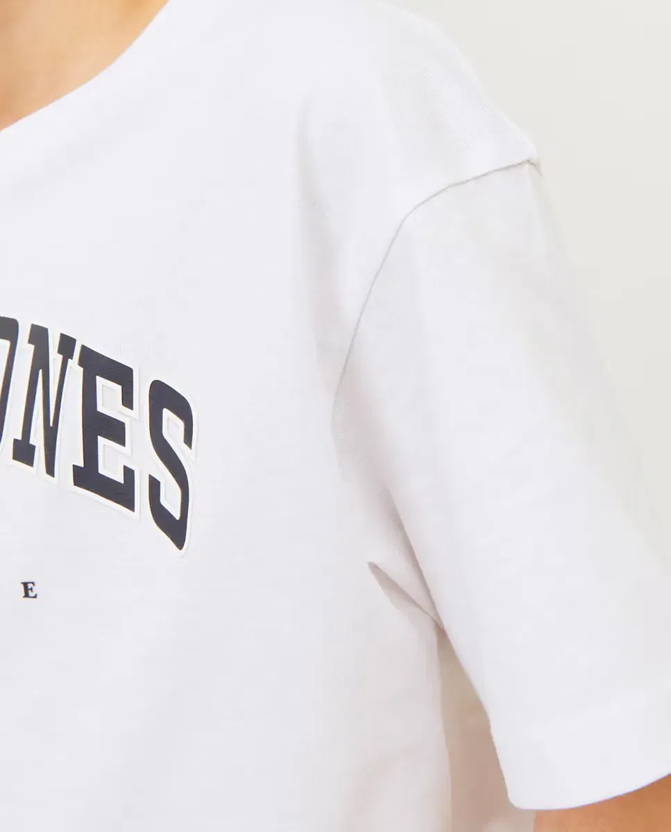 Детская футболка для мальчиков с коротким рукавом Jack & Jones, Blanco — фото 4